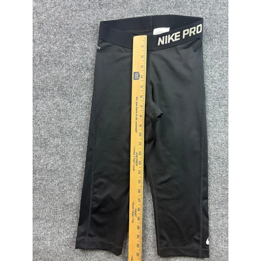 Nike Pro‎ Leggings Womens XS Black Dri-FIT Cropped Compression Athletic Pants